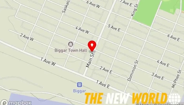 map of Angie's Hair Salon & Barber Shop Hair salon, Beauty salon in Biggar