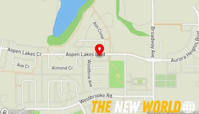 map of Aspen Lakes Housing development in Blackfalds