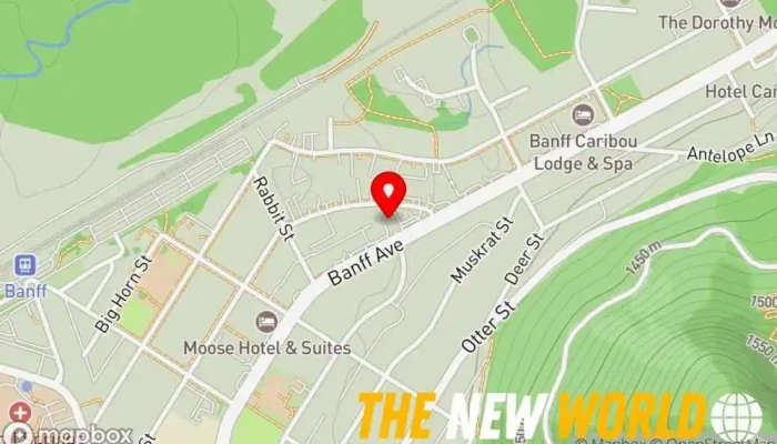 map of Banff Party Co. Party planner, Event planner, Limousine service, Transportation service in Banff