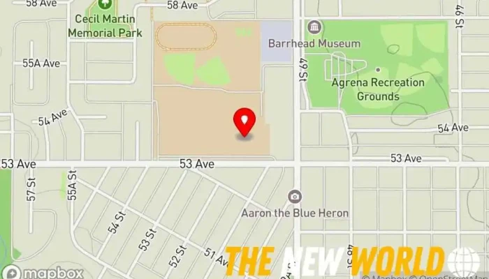 map of Barrhead Public Library Public library in Barrhead