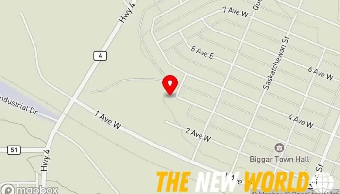 map of Biggar Housing Authority Housing authority in Biggar