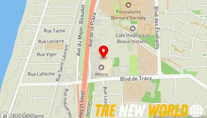 map of Brunet D. Gauthier, J-P Paquin, pharm. prop. Affiliés Pharmacy, Health consultant in Sorel-Tracy