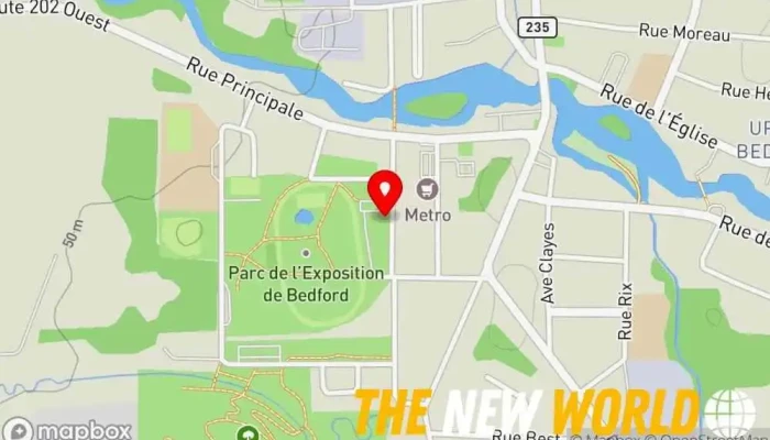 map of Centre communautaire Community center in Bedford