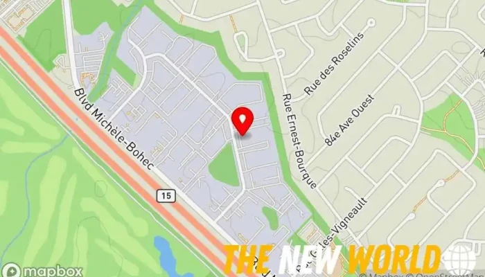map of Centre d'Affaires GPS Business center in Blainville
