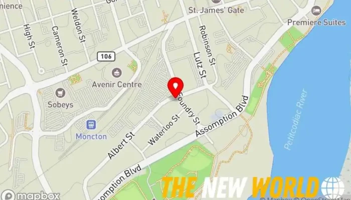 map of CLG Injury Law (Formerly Cantini Law Group) - Moncton, New Brunswick Personal injury attorney, Civil law attorney, General practice attorney, Insurance attorney, Law firm, Lawyer in Moncton