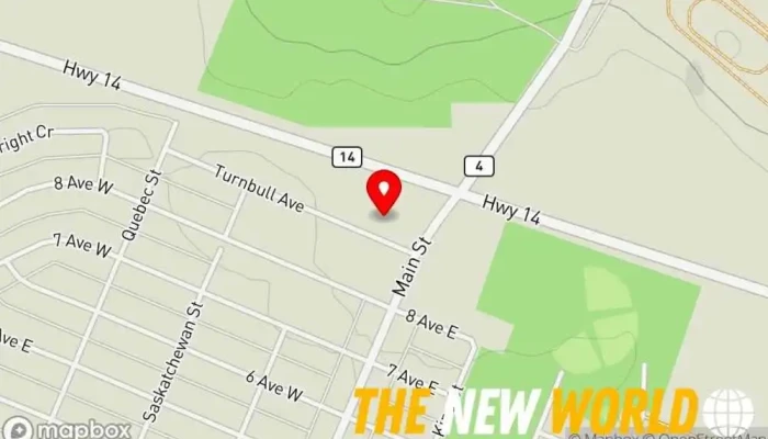 map of Co-op Cardlock Gas station in Biggar