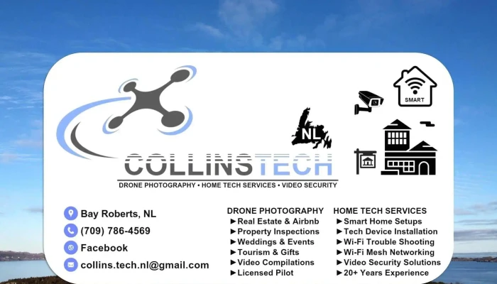 Collinstech Nl   Drone Aerial Photography And Home Tech Services All - Bay Roberts