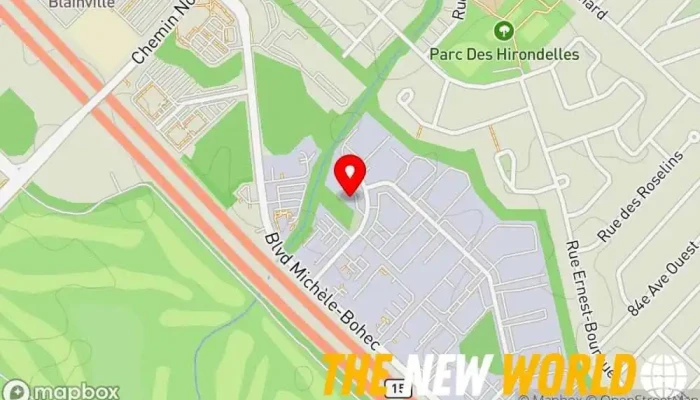 map of Comptabilite Carrier Bookkeeping service, Housing association, Income tax help association in Blainville