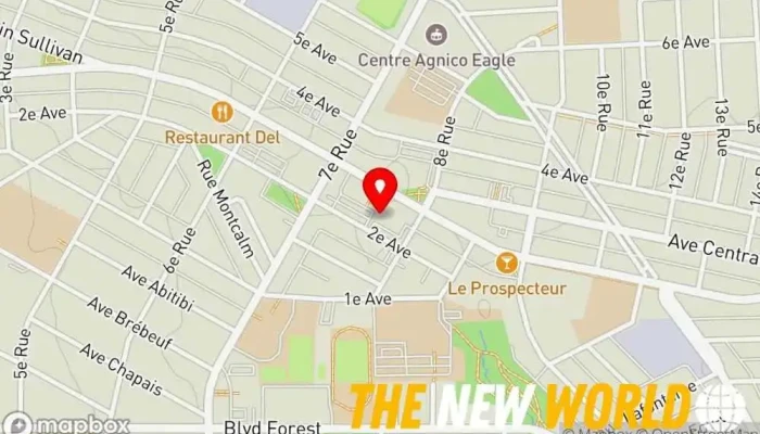 map of Cyclotonus Fitness center, Boot camp, Massage therapist, Nutritionist, Occupational therapist, Personal trainer, Sports nutrition store in Val-d'Or