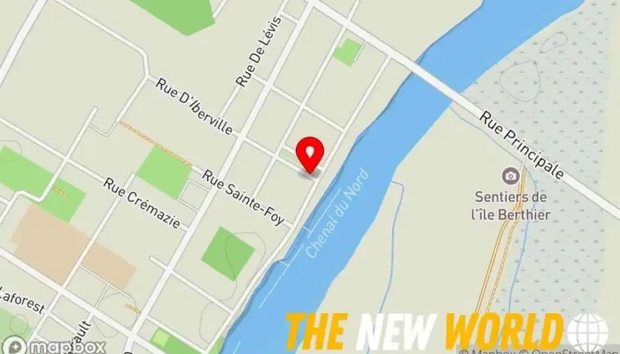 map of Delisle Huissier de Justice Process server in Berthierville
