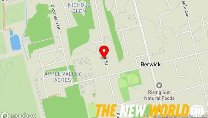 map of Eassons Transportation Ltd Trucking company in Berwick