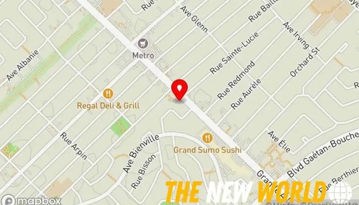 map of Expérience Canada: Études et Aventure. Inc. Educational consultant in Brossard