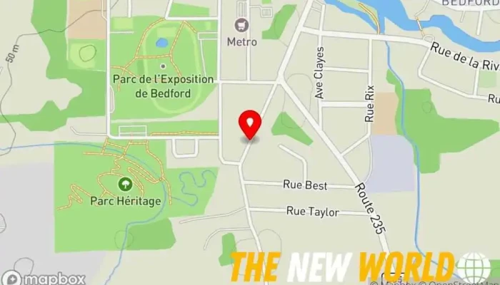 map of Fabien Sarrazin Entrepreneur peintre en bâtiment / tireur de joints Painter in Bedford