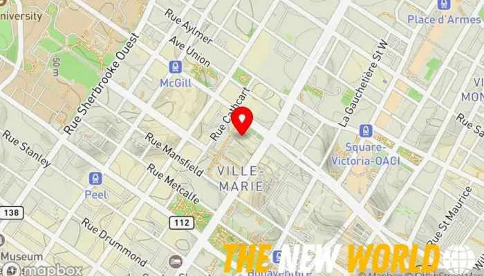 map of GHD Engineering consultant in Montreal