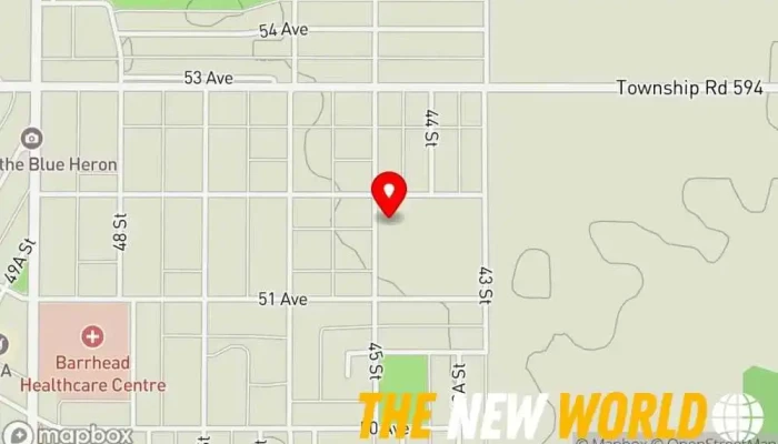 map of Golden Crest Manor Senior citizen center in Barrhead