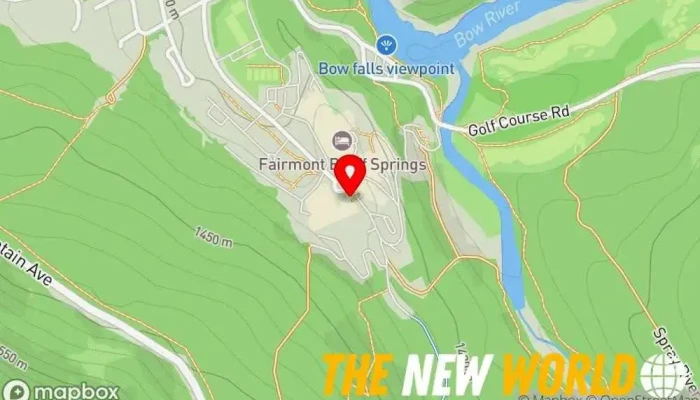 map of Hertz Car Rental - Banff - Banff Springs Hotel Car rental agency in Banff