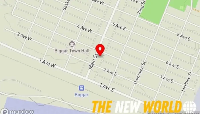 map of Living Skies Arcade Entertainment agency in Biggar