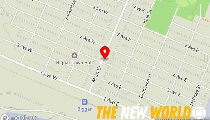 map of Madge Roofing Inc. Roofing contractor in Biggar