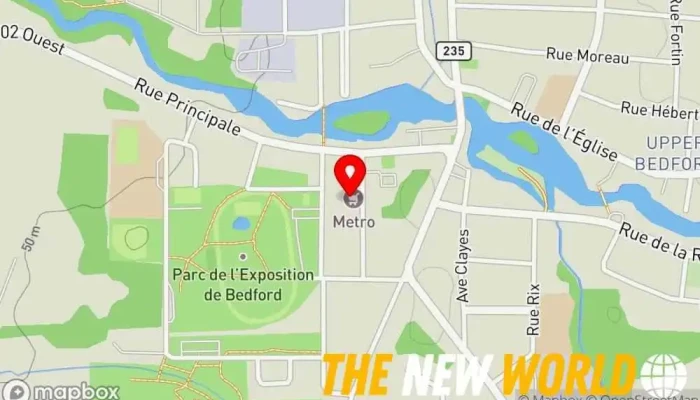 map of Metro Plouffe Bedford Supermarket, Caterer, Grocery delivery service in Bedford