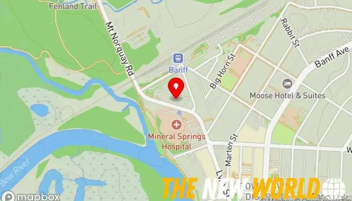 map of Open Top Touring Sightseeing tour agency in Banff