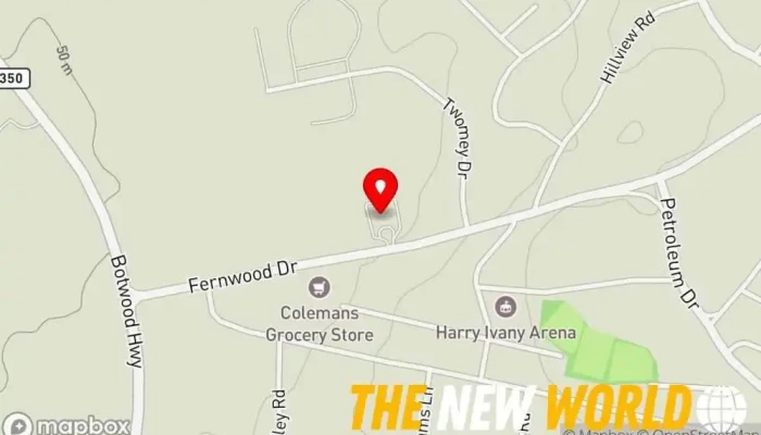 map of Pentecostal Jubilee Temple Pentecostal church in Botwood