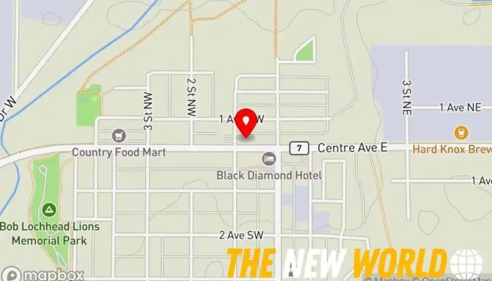 map of Pharmasave Black Diamond Pharmacy in Diamond Valley
