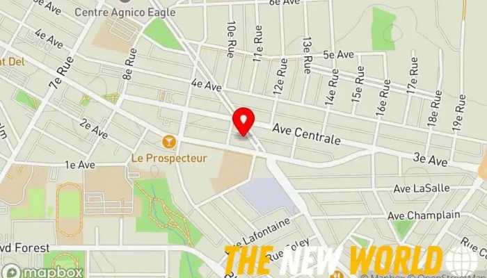 map of PME INTER Notaires Val d'or Notary public in Val-d'Or