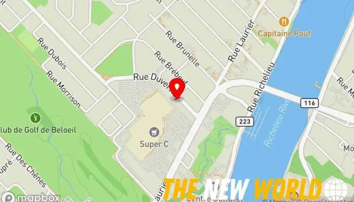 map of Qu Est-Ce Qu'On Mange Restaurant in Beloeil