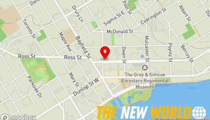 map of Red Fox IT Computer support and services, Computer consultant, Computer networking service, Computer repair service, Computer security service in Barrie