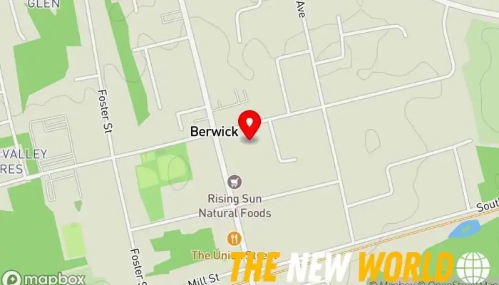 map of Sameday Worldwide Courier service in Berwick
