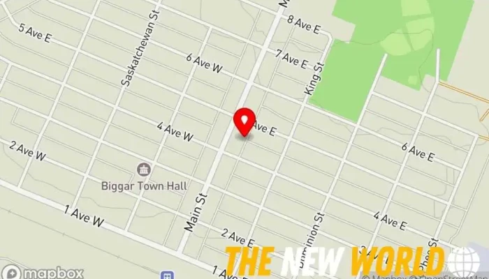 map of Saskatchewan Mental Health Svc Mental health service in Biggar