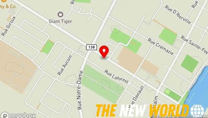 map of Serge Lacoursiere Notary public in Berthierville