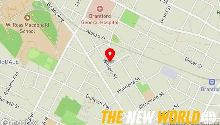 map of The 4c Company Software company in Brantford