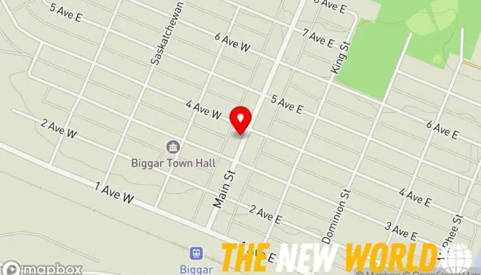 map of The Tradin Post Post office in Biggar