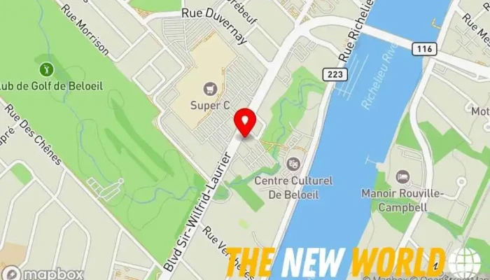 map of Tourigny Mallette Thibodeau Lawyer in Beloeil