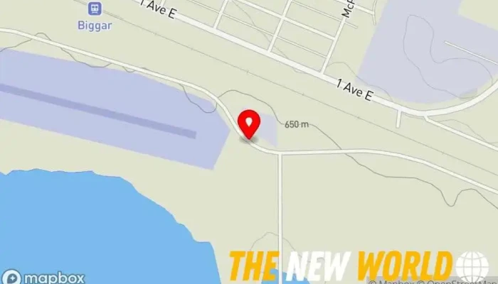 map of Town of Biggar - Sewage Treatment Plant Sewage treatment plant in Biggar