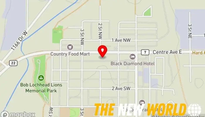map of Town of Diamond Valley City or town hall in Diamond Valley