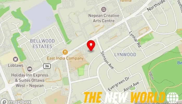 map of Universal Solutions Inc Tour agency, Internet marketing service, Software company, Tourist information center in Nepean