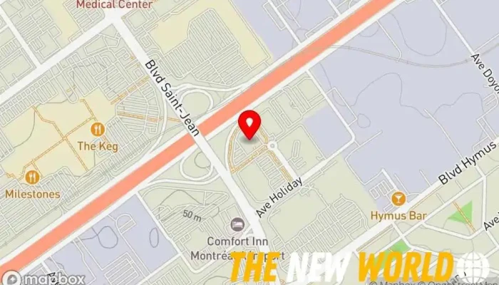 map of VEXXHOST Inc Software company, Computer support and services in Pointe-Claire